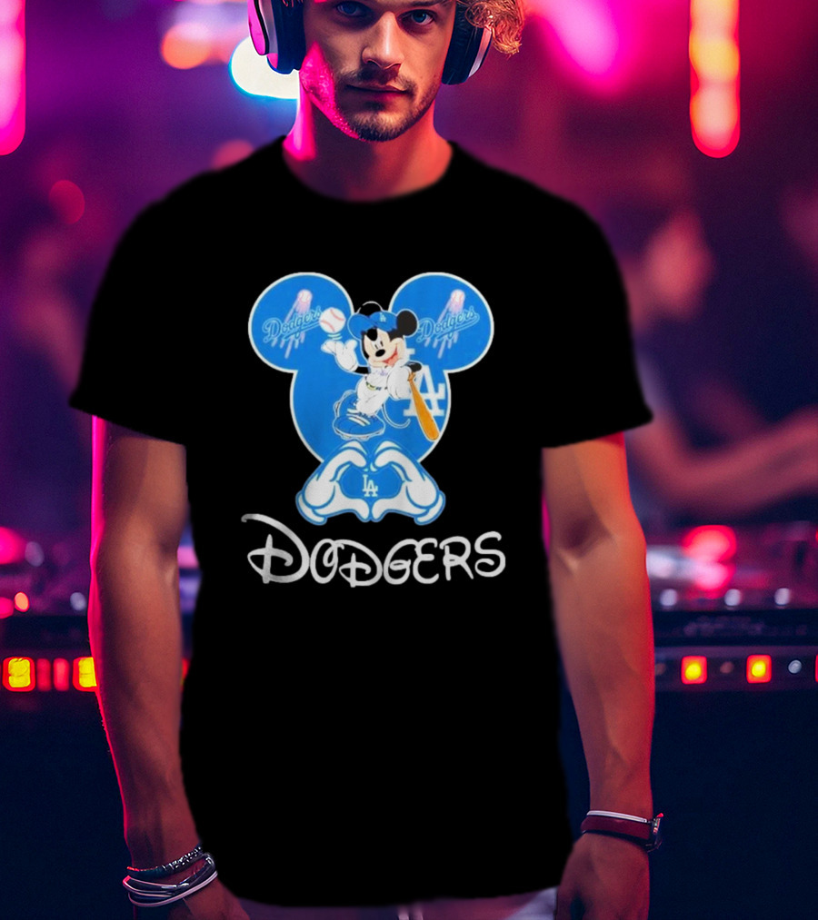 Disney Mickey Mouse Dodgers LA T-Shirt