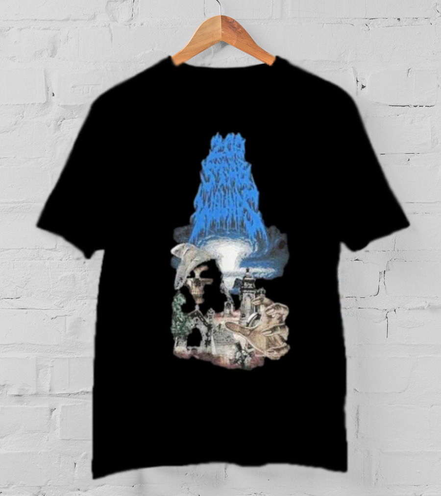 Down Right Merch 200 Stab Wounds Grim Reaper Skull Lighthouse Scene T-Shirt