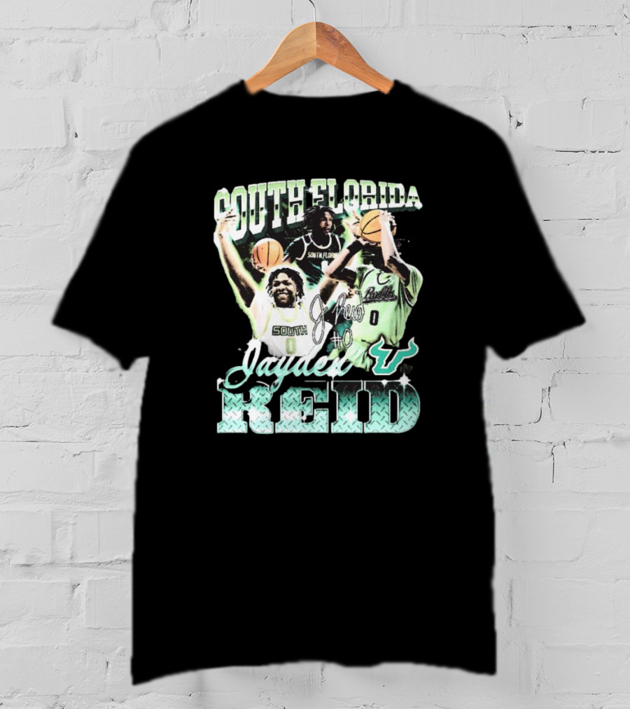 South Florida Jayden Reid #0 Bulls Basketball Signature T-Shirt