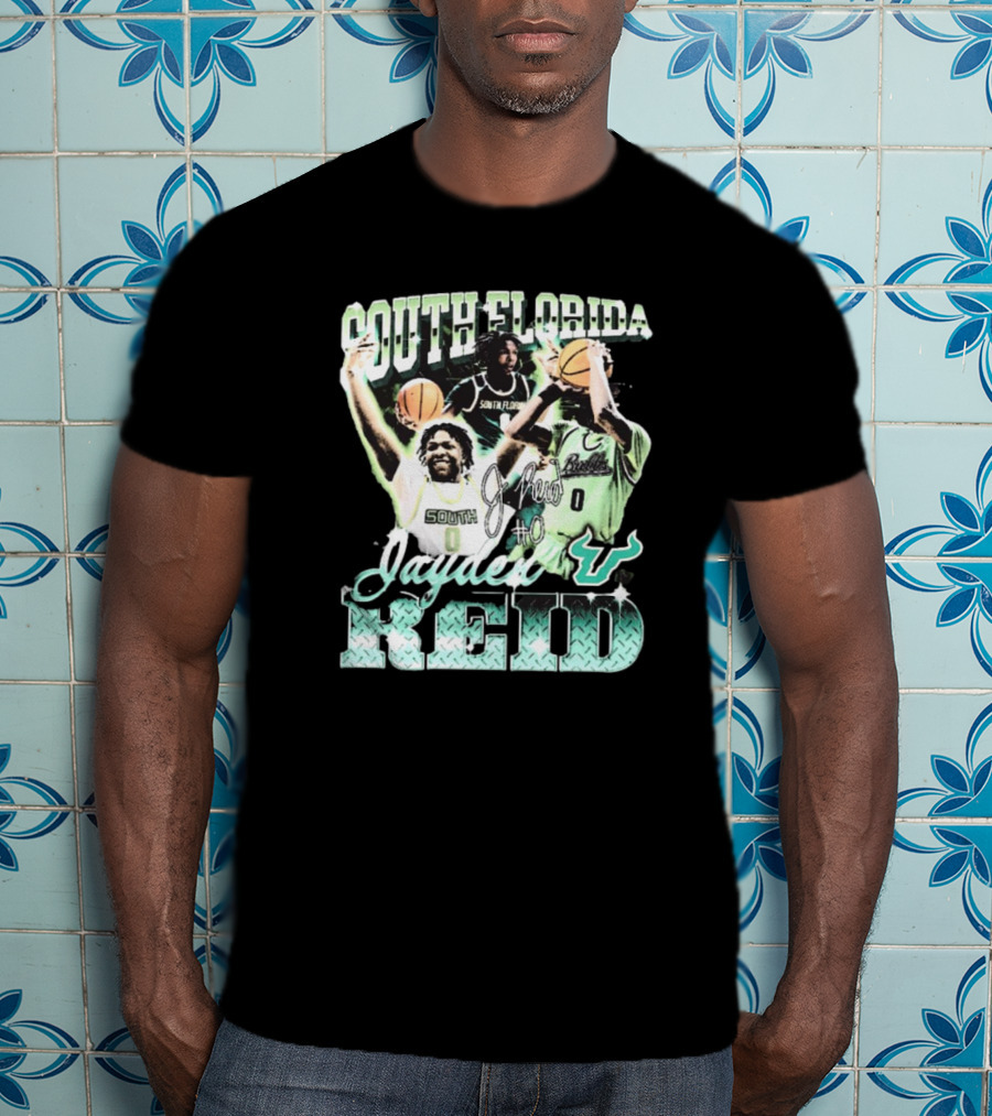South Florida Jayden Reid #0 Bulls Basketball Signature T-Shirt