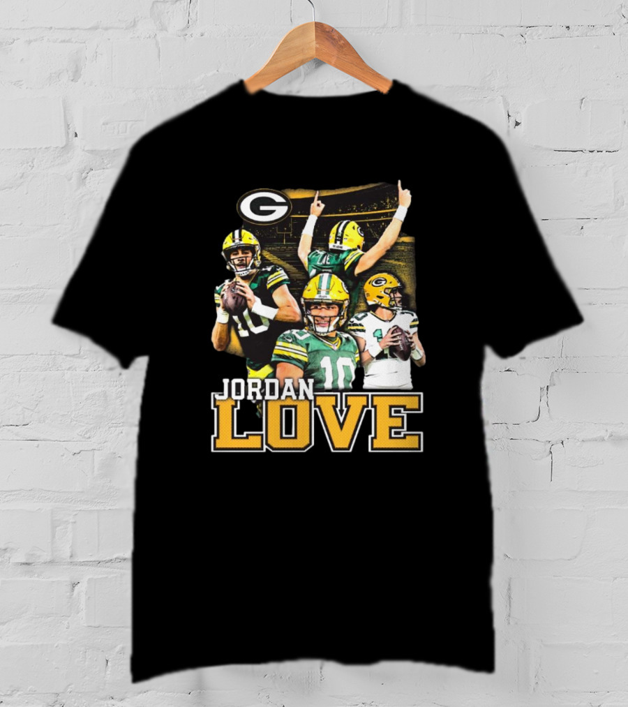 Jordan Love Green Bay Packers Player NFL Iconic Moments T-Shirt