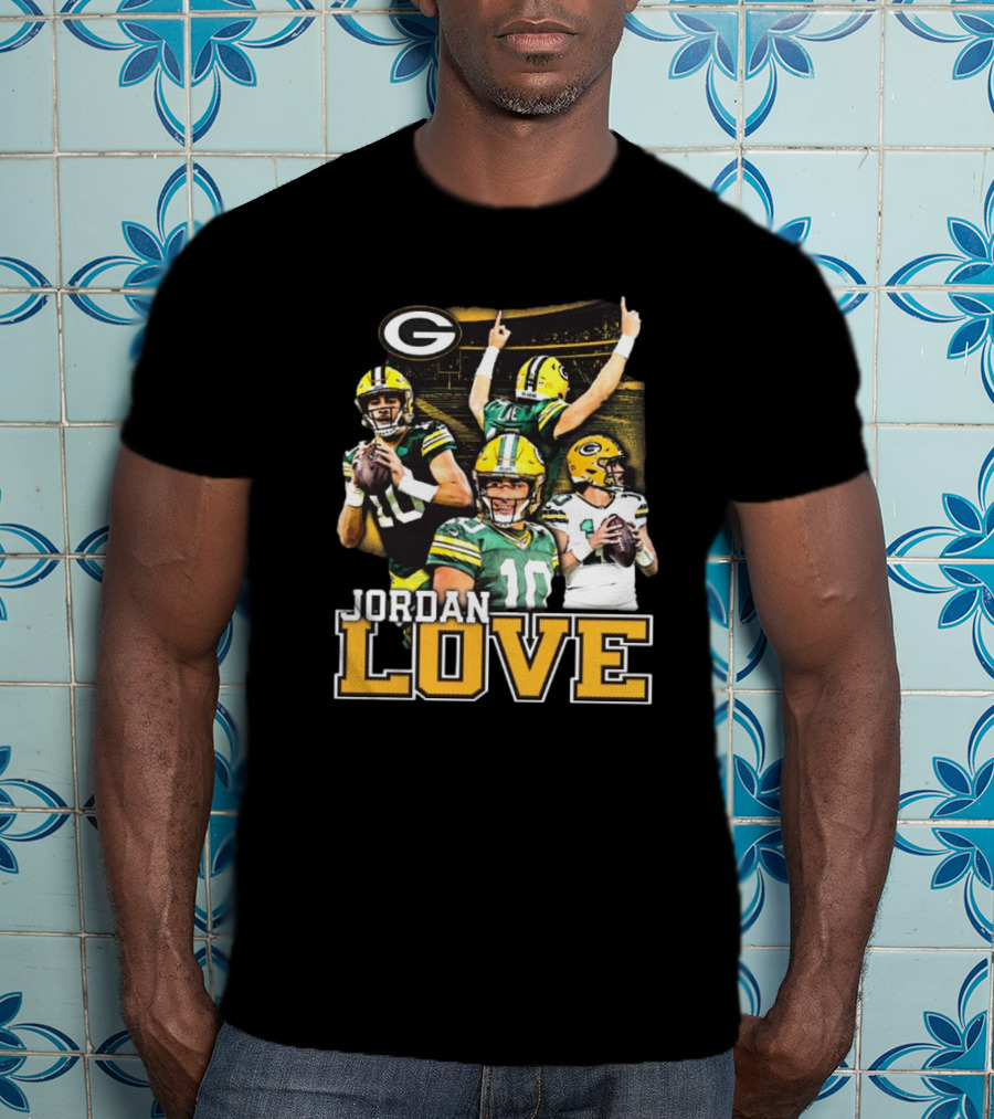 Jordan Love Green Bay Packers Player NFL Iconic Moments T-Shirt