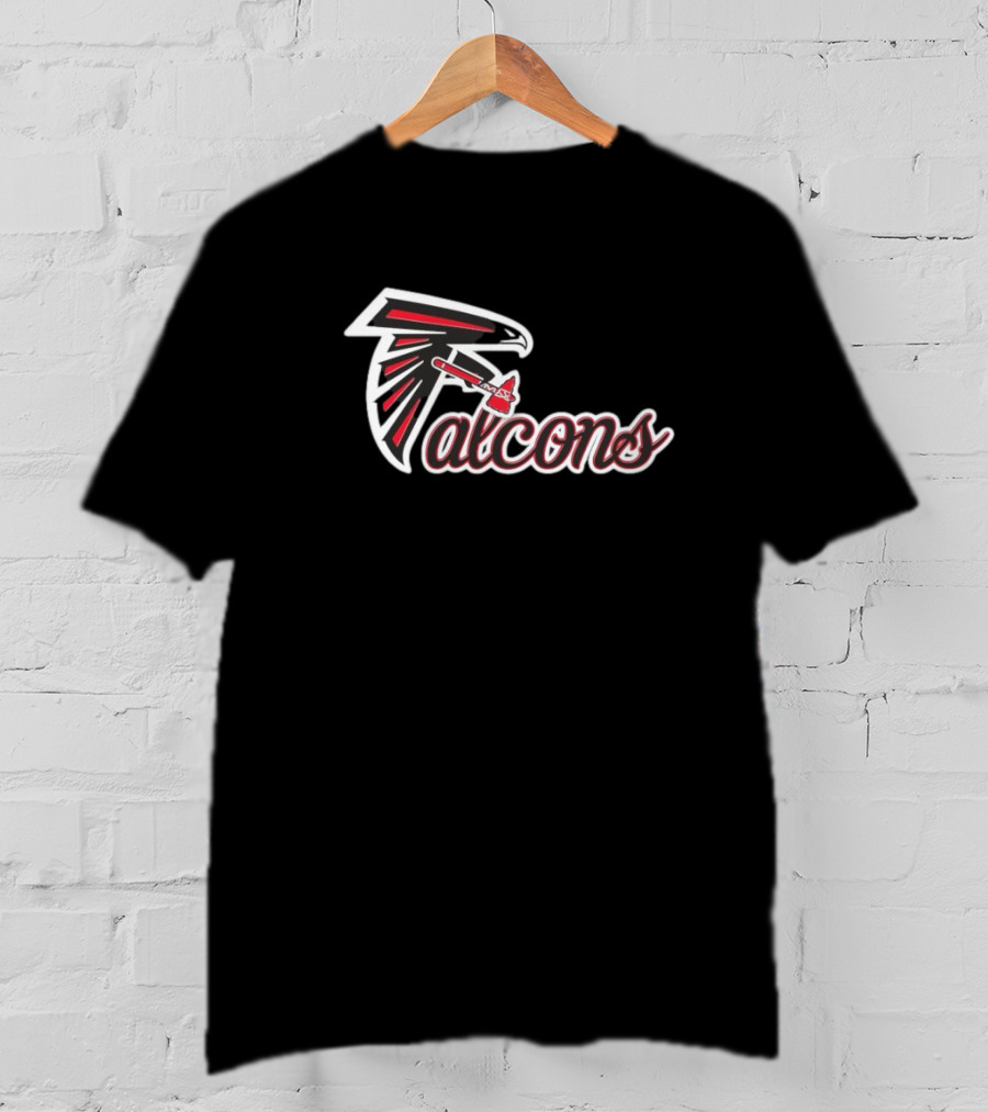 Atlanta Falcons X Atlanta Braves Logo Mashup NFL MLB Collaboration T-Shirt
