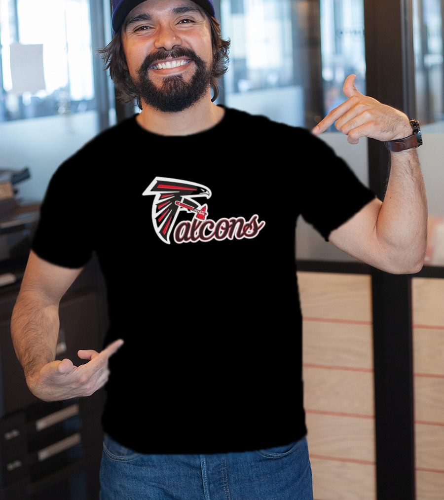 Atlanta Falcons X Atlanta Braves Logo Mashup NFL MLB Collaboration T-Shirt