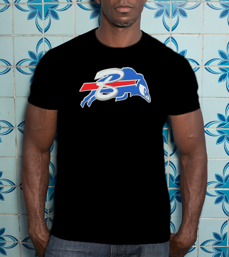 Buffalo Bills X Toronto Blue Jays Logo Mash NFL X MLB T-Shirt