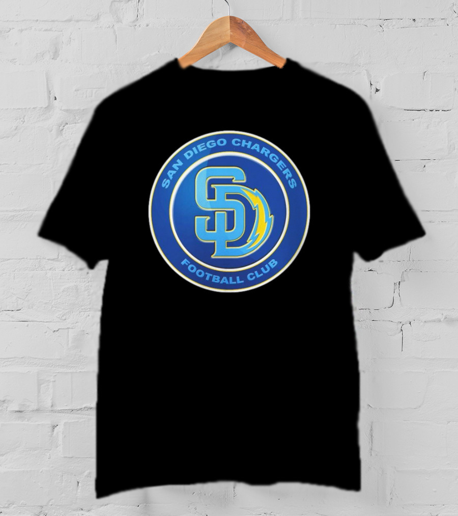 San Diego Chargers Football Club SD Logo Mashup T-Shirt