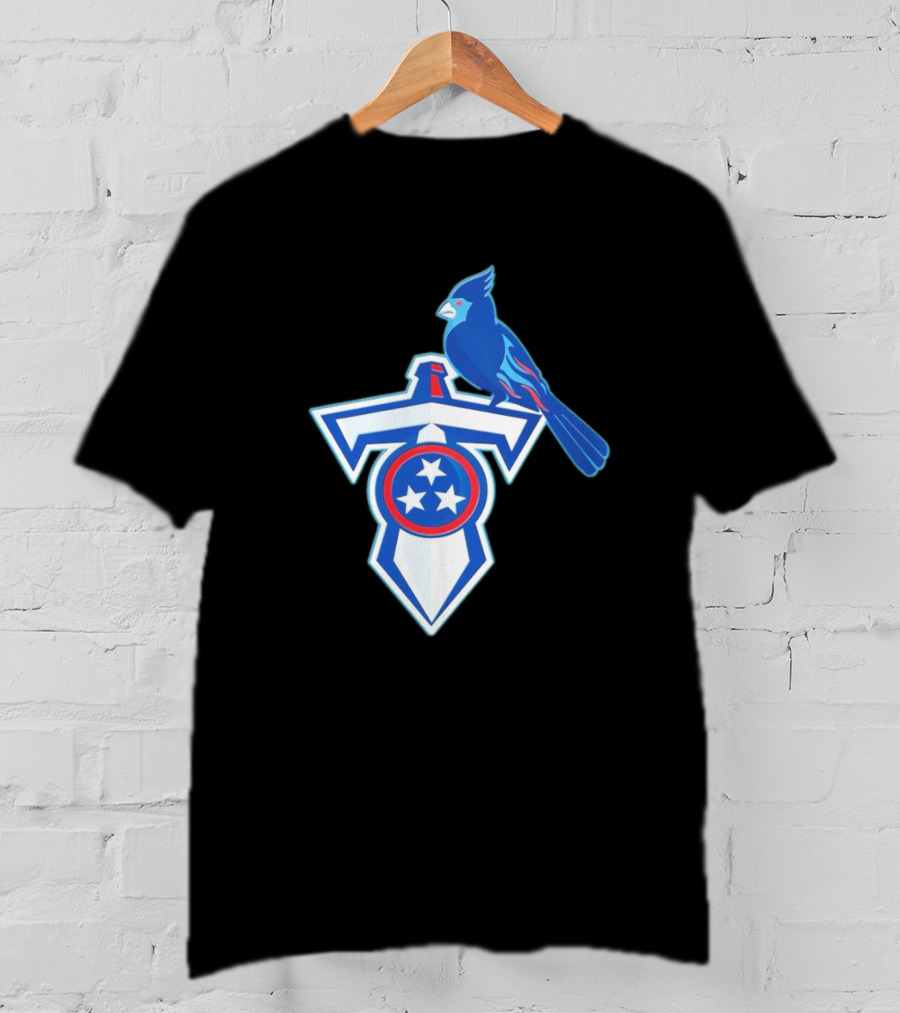 NFL X MLB Tennessee Titans St. Louis Cardinals Logo Mashup T-Shirt