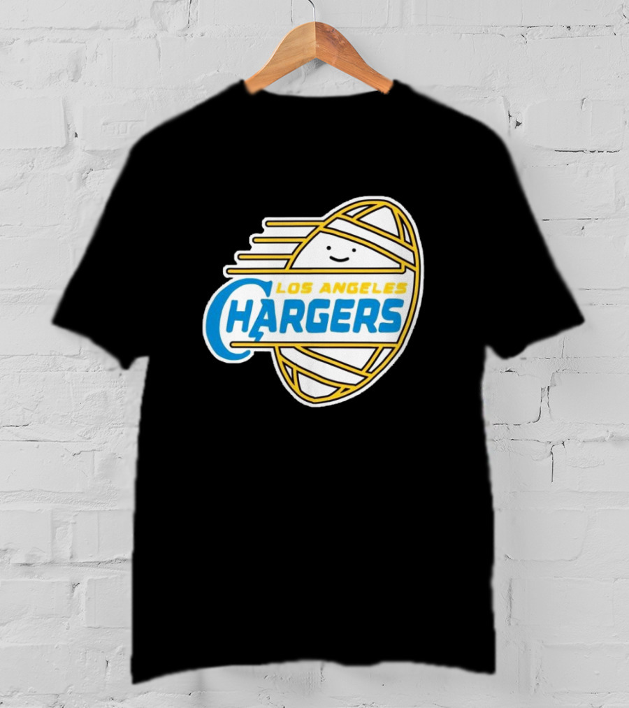 Los Angeles Chargers NFL Logo Mashup Combined With Minimalist T-Shirt