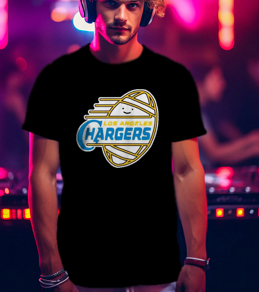 Los Angeles Chargers NFL Logo Mashup Combined With Minimalist T-Shirt