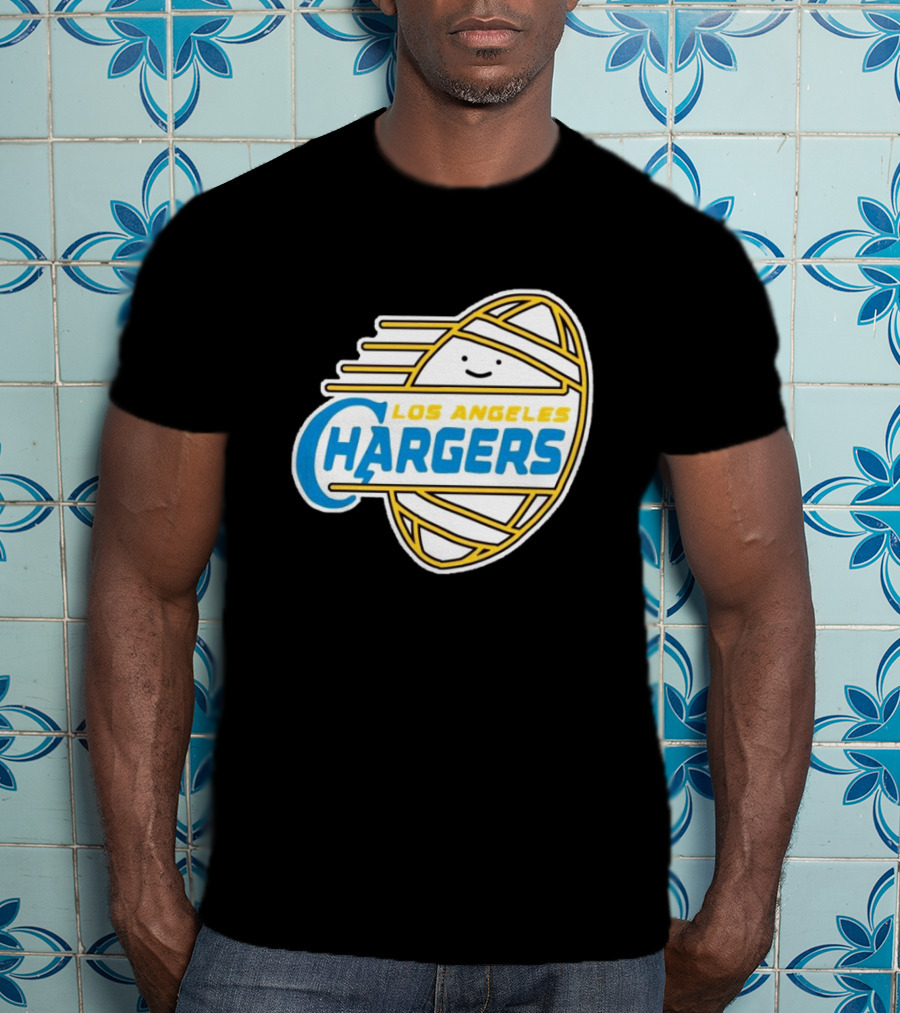 Los Angeles Chargers NFL Logo Mashup Combined With Minimalist T-Shirt