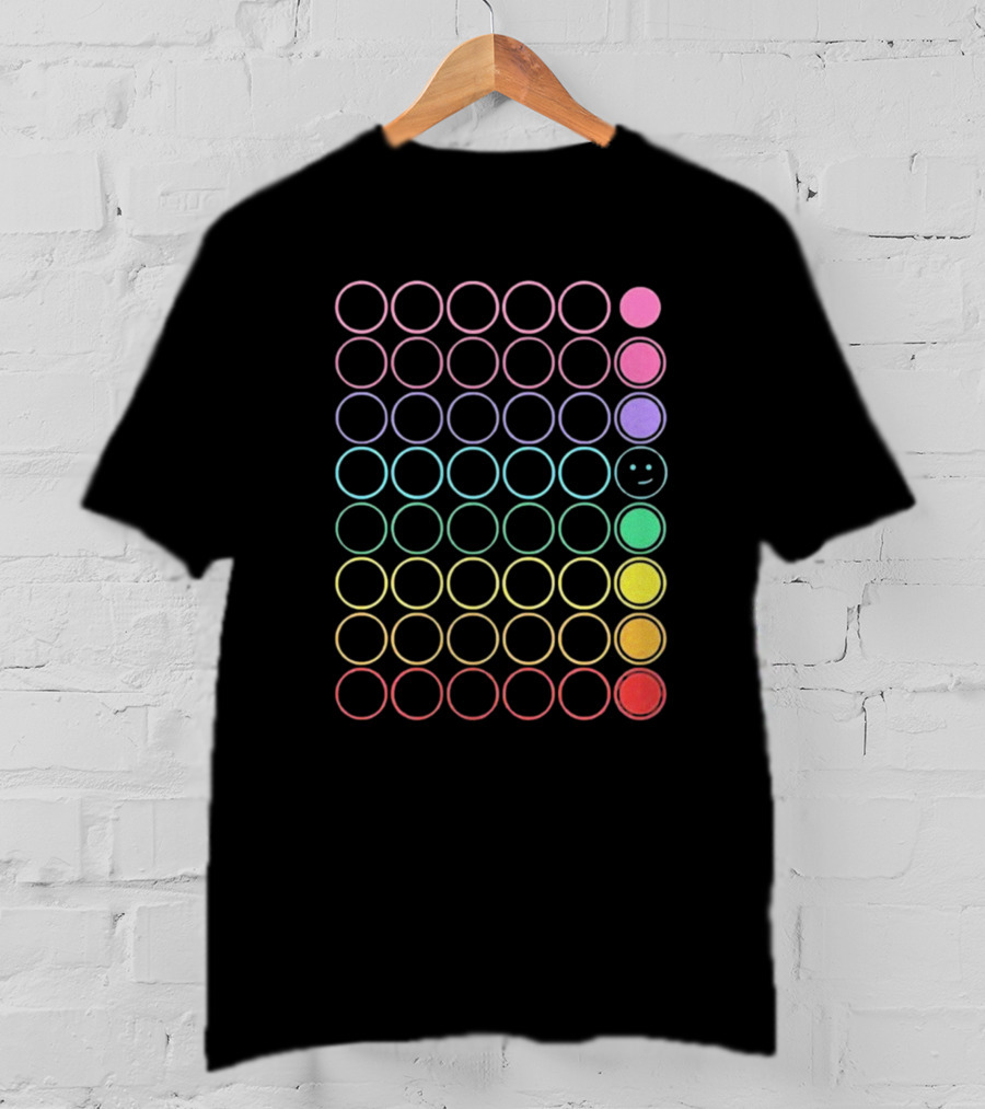 Kinda Funny Pride Rainbow Circles With Smiley T-Shirt