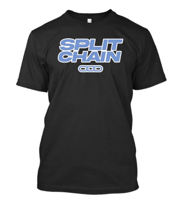Split Chain Linked Text T-Shirt