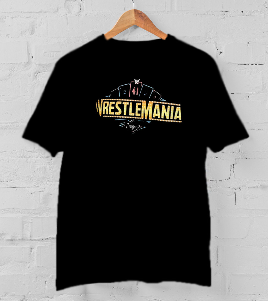 WrestleMania 41 Poker Chip Cards T-Shirt