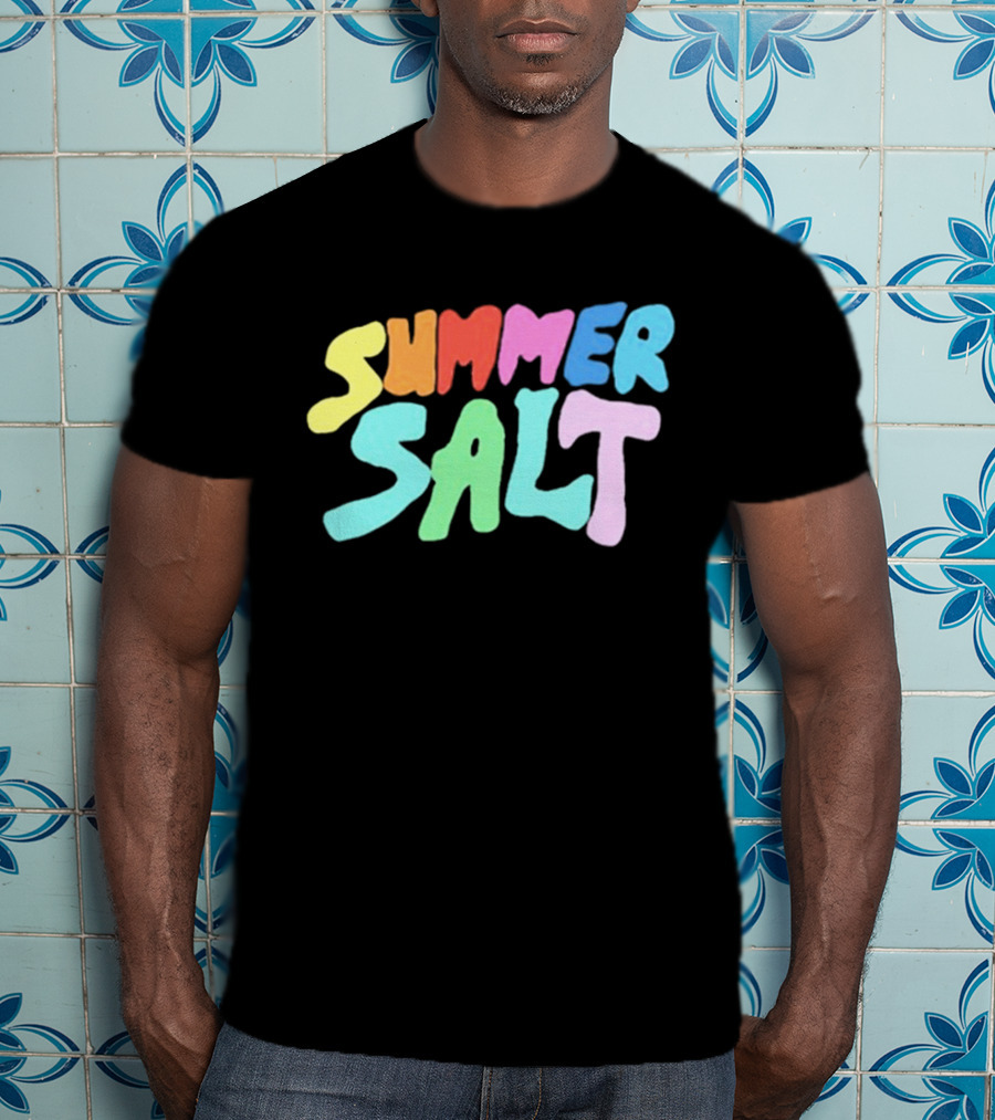 Summer Salt Colorful Rainbow Typography T-Shirt
