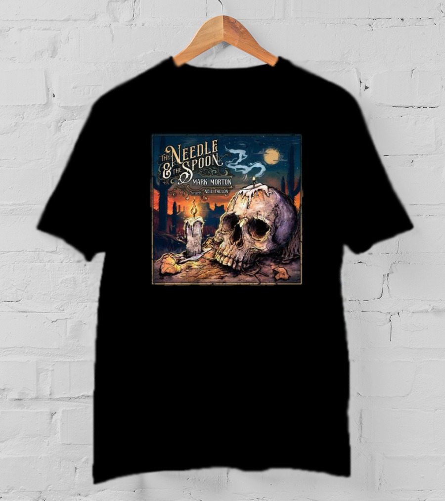 The Needle And The Spoon Featuring Mark Morton Neil Fallon Skull Candle Desert Moon T-Shirt