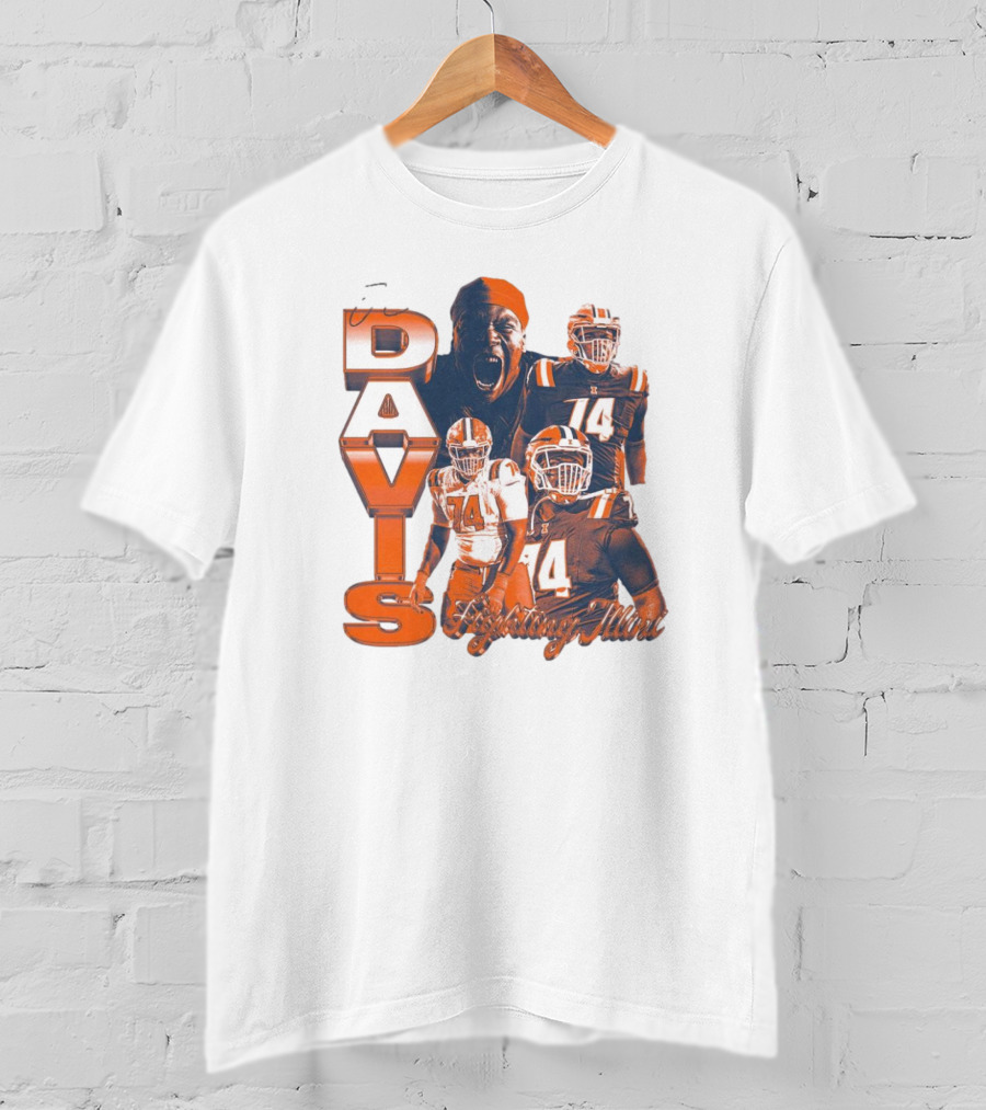 Davis Illinois Fighting Illini Week 6 74 14 T-Shirt