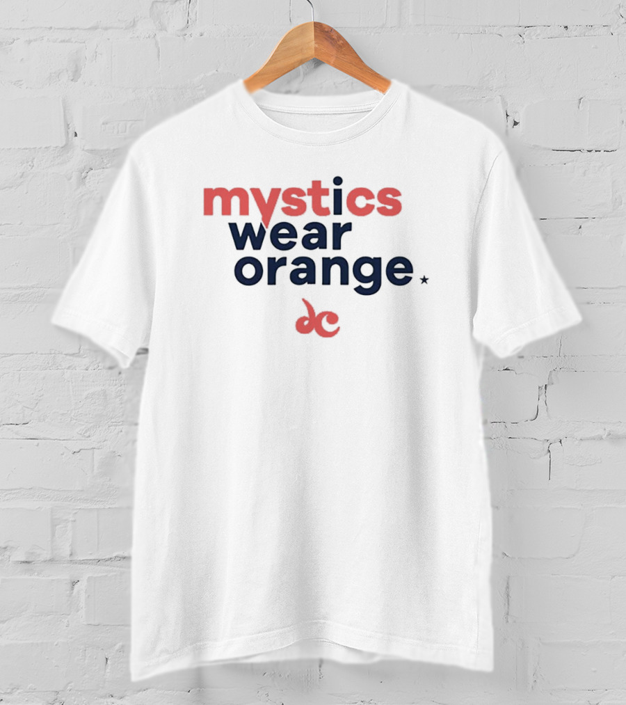 Mystics Wear Orange Karlie Samuelson Washington Mystics Promotion T-Shirt