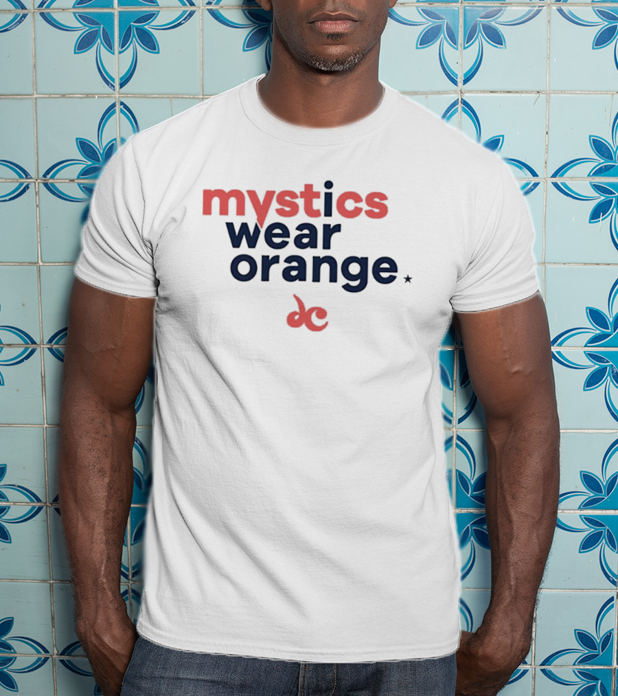 Mystics Wear Orange Karlie Samuelson Washington Mystics Promotion T-Shirt