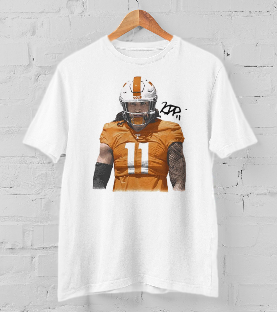 Keenan Pili Tennessee Vols NCAA Football Number 11 T-Shirt