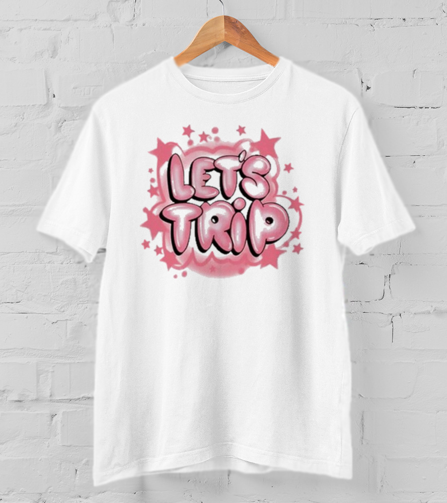 Let's Trip Airbrush Pink Starburst T-Shirt