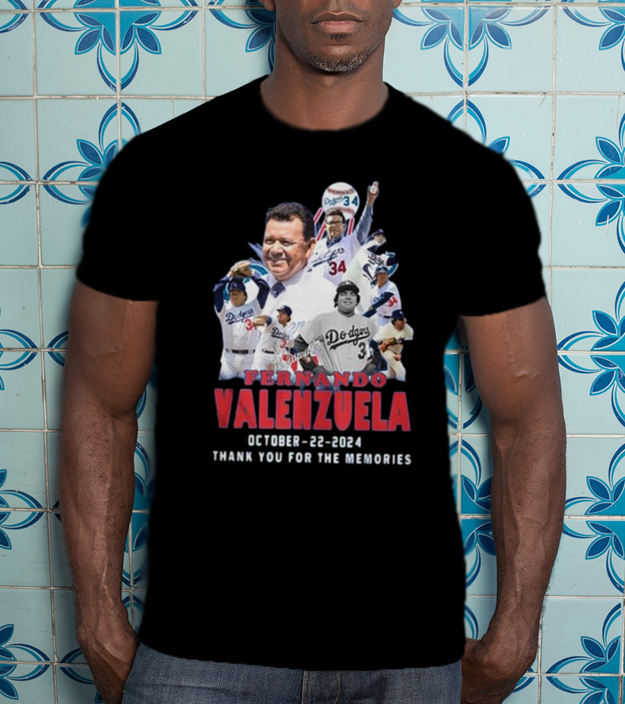 Fernando Valenzuela Los Angeles Dodgers Thank You For The Memories October 22 T-Shirt