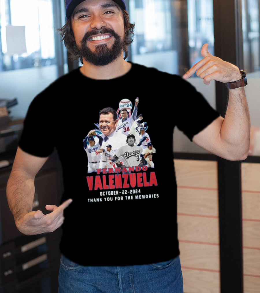 Fernando Valenzuela Los Angeles Dodgers Thank You For The Memories October 22 T-Shirt