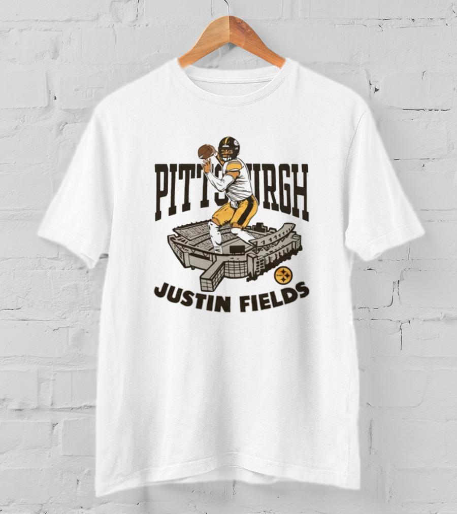 Pittsburgh Justin Fields Steelers NFL Acrisure Stadium T-Shirt