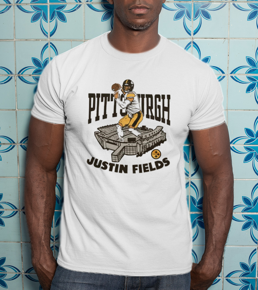 Pittsburgh Justin Fields Steelers NFL Acrisure Stadium T-Shirt