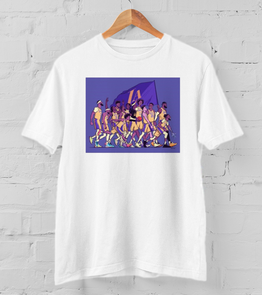 Los Angeles Lakers Walking Into The Playoffs Like NBA Team Players Together T-Shirt