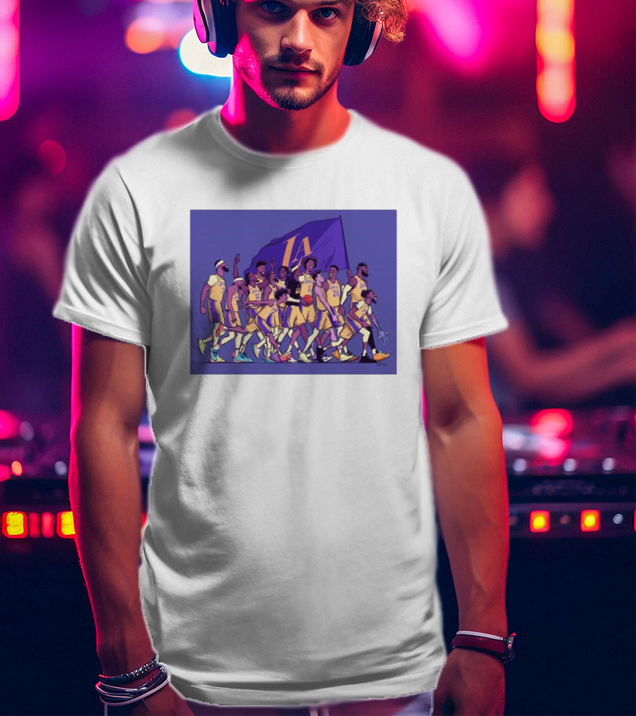 Los Angeles Lakers Walking Into The Playoffs Like NBA Team Players Together T-Shirt