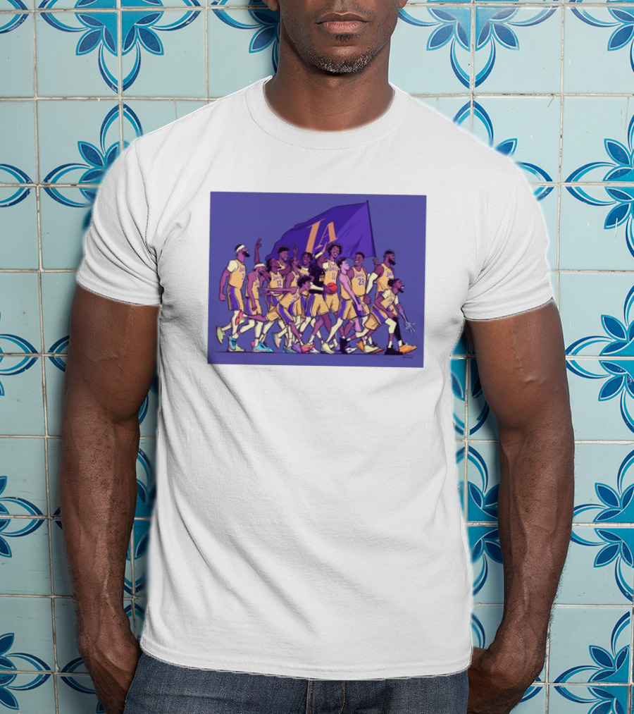 Los Angeles Lakers Walking Into The Playoffs Like NBA Team Players Together T-Shirt