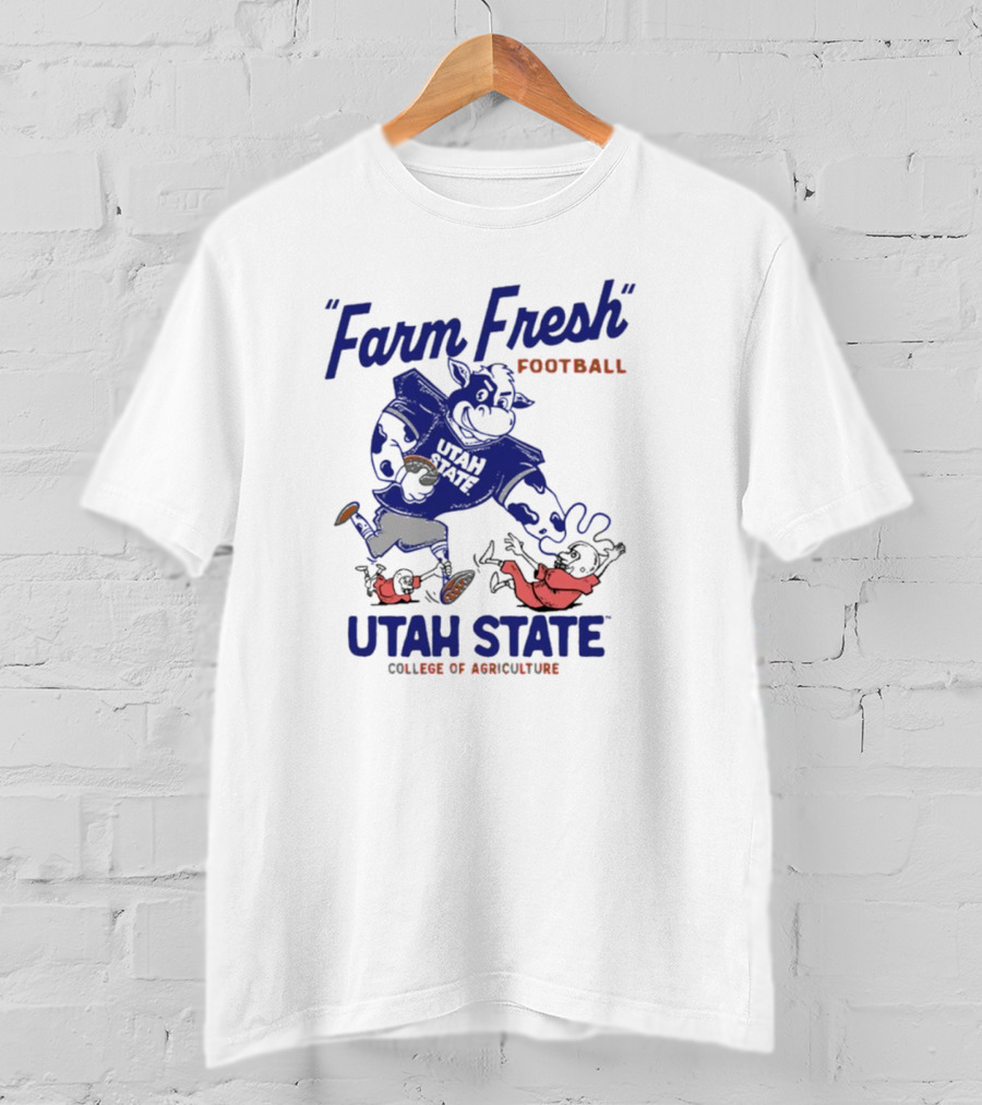 Farm Fresh Football Mootah State Utah State College Of Agriculture T-Shirt