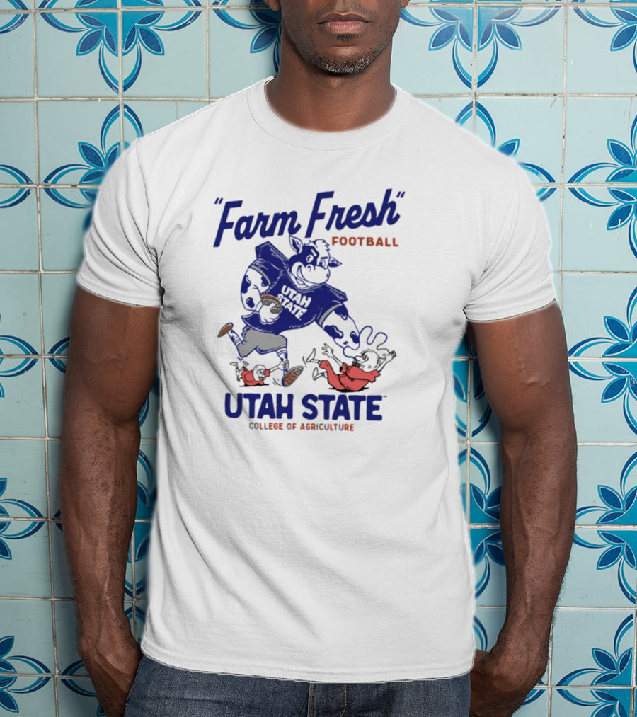 Farm Fresh Football Mootah State Utah State College Of Agriculture T-Shirt