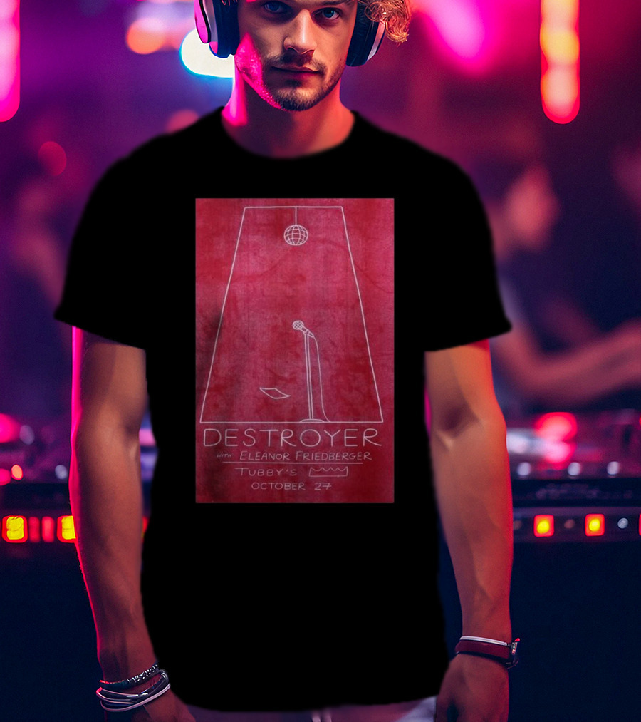Destroyer With Eleanor Friedberger At Tubby’s October 27 Kingston NY T-Shirt