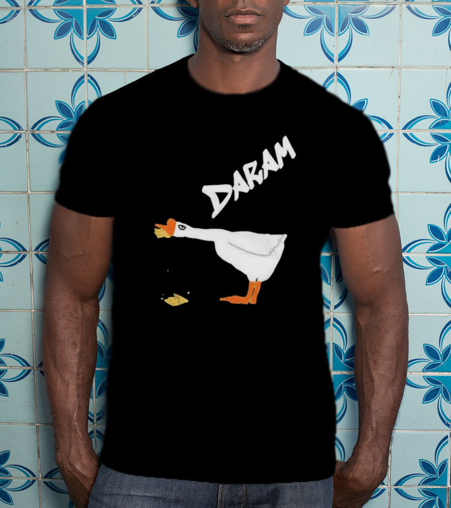 Goose Snack Humor Daram Goose Eating Cookie T-Shirt