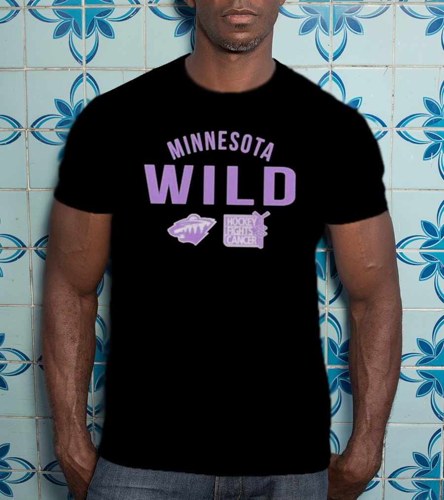 Minnesota Wild Hockey Fights Cancer T-Shirt