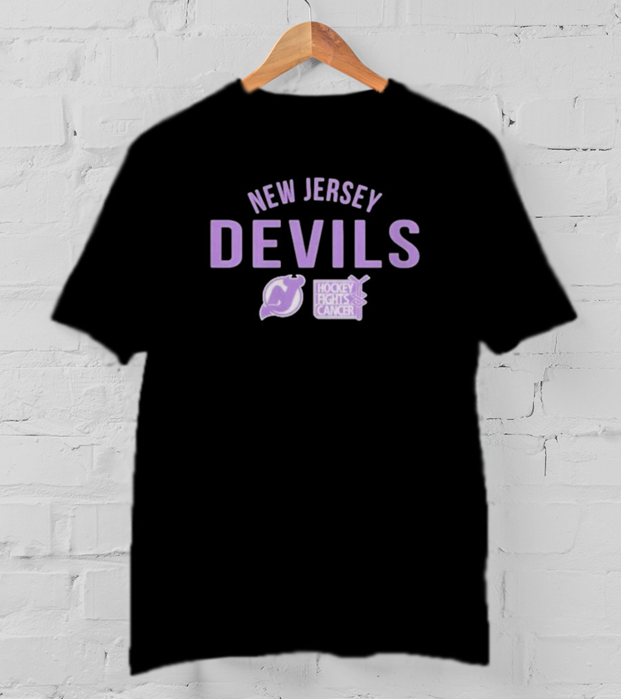 New Jersey Devils Hockey Fights Cancer T-Shirt