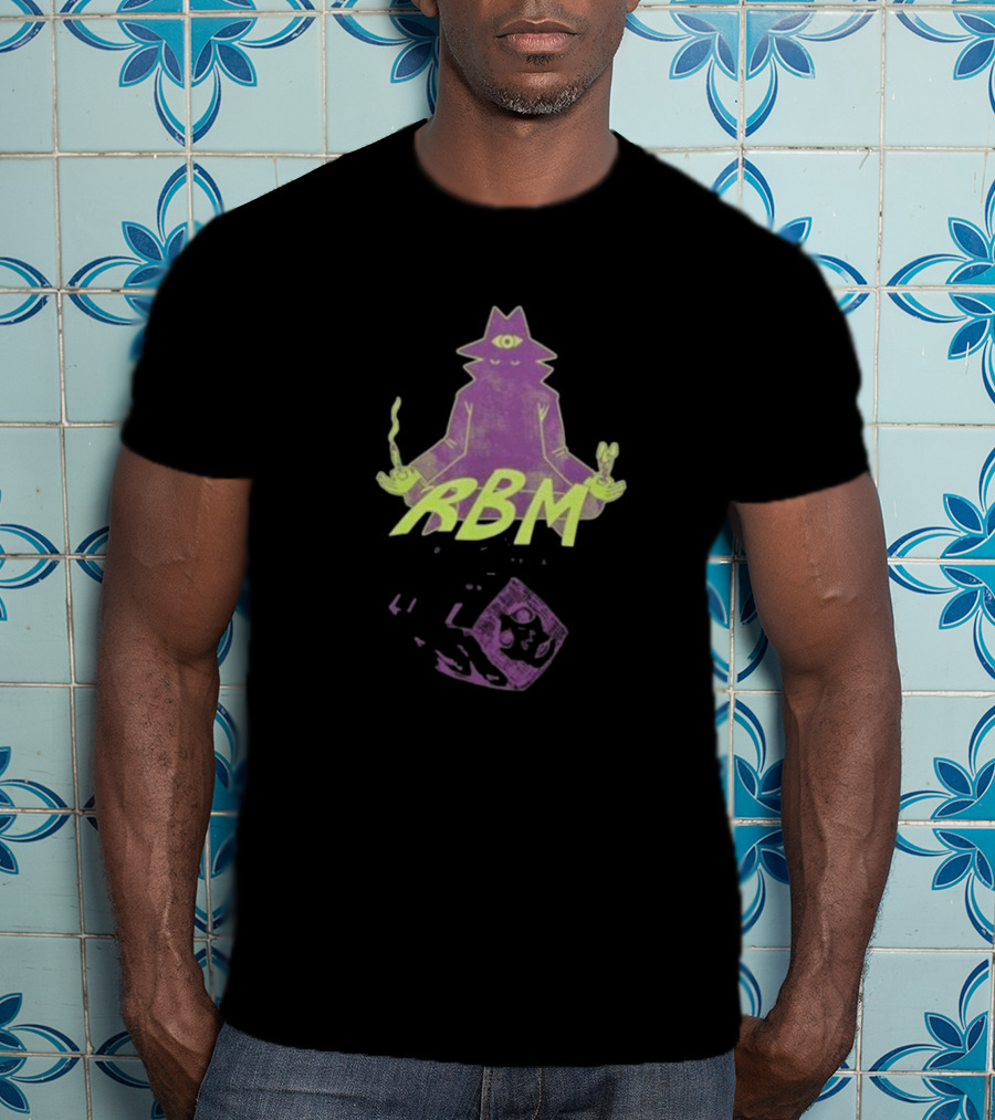 RBM Real Bad Man Merch With Mystical Meditation Icon And Cube T-Shirt