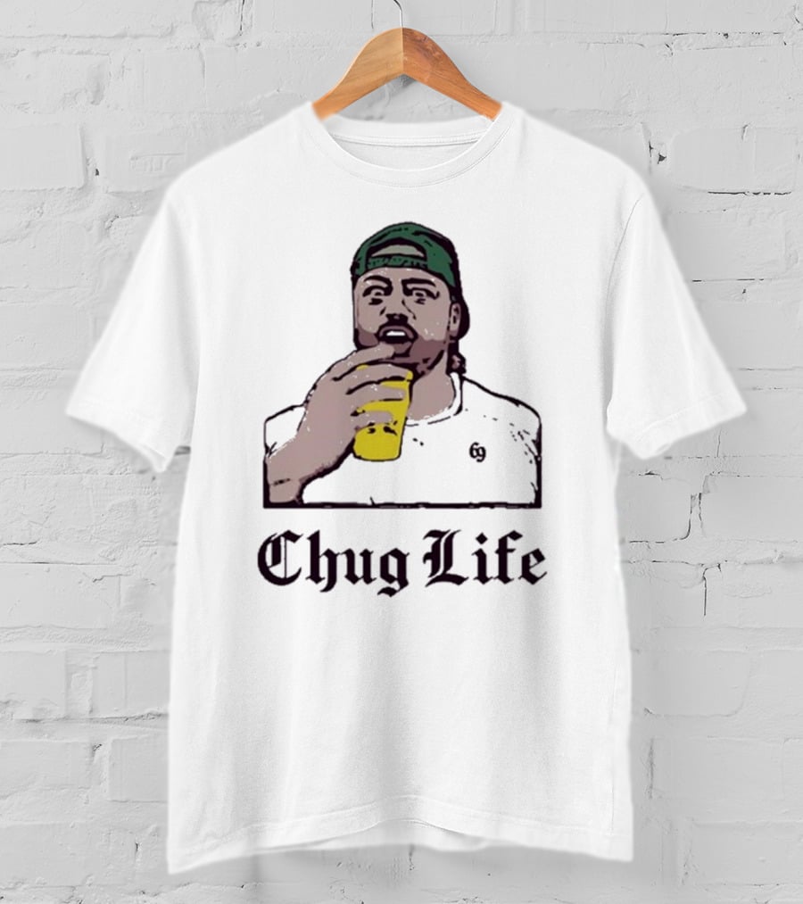 Campeche Collective Chug Life David Bakhtiari FootballPlayer With Yellow Cup T-Shirt