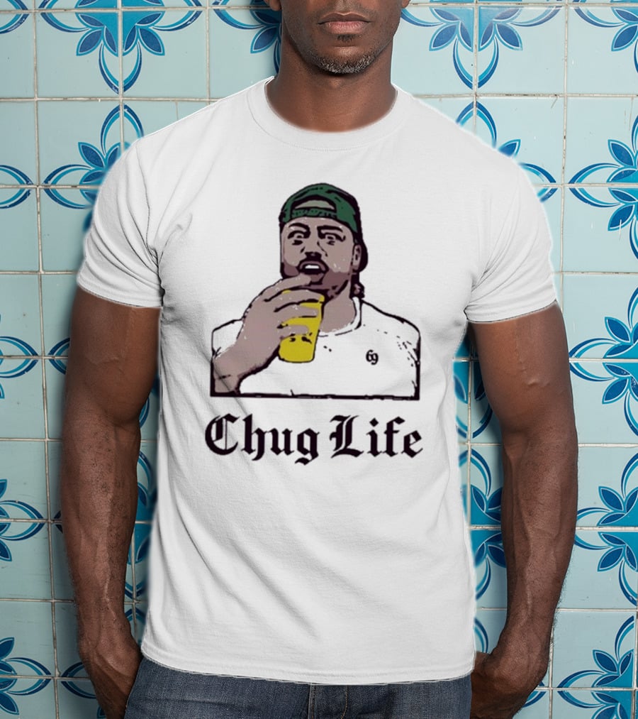 Campeche Collective Chug Life David Bakhtiari FootballPlayer With Yellow Cup T-Shirt