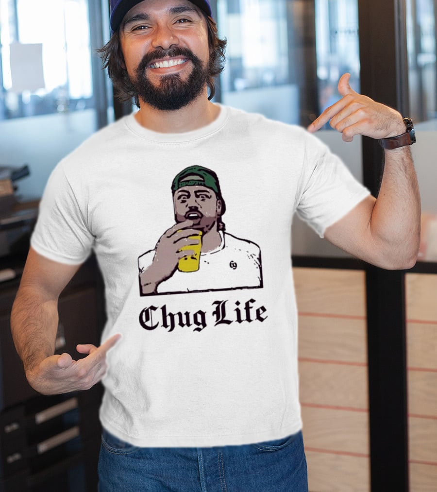 Campeche Collective Chug Life David Bakhtiari FootballPlayer With Yellow Cup T-Shirt