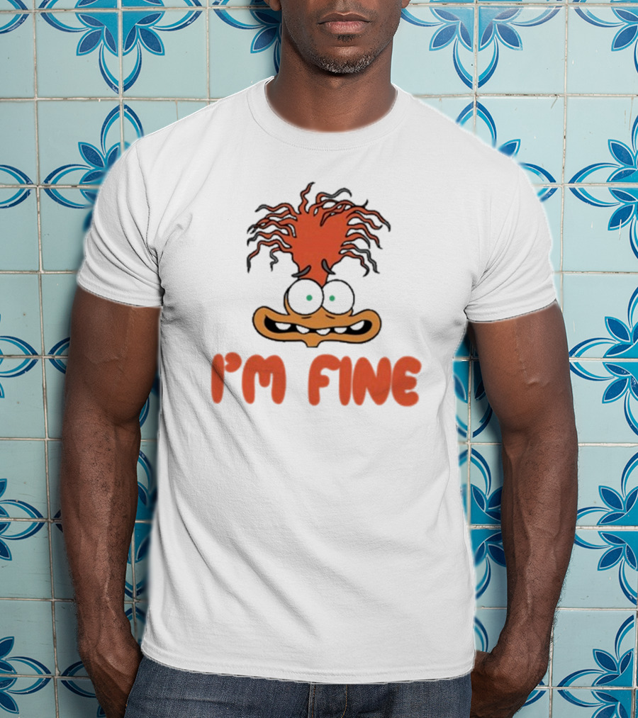 Mel Mitchell Inside Out 2 Character Anxiety I'm Fine Rugrats Mashup T-Shirt