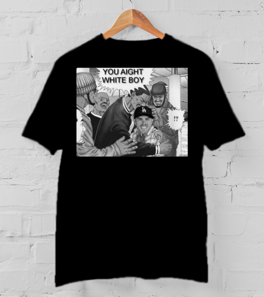 Freddie Freeman LA Dodgers You Aight White Boy Manga T-Shirt