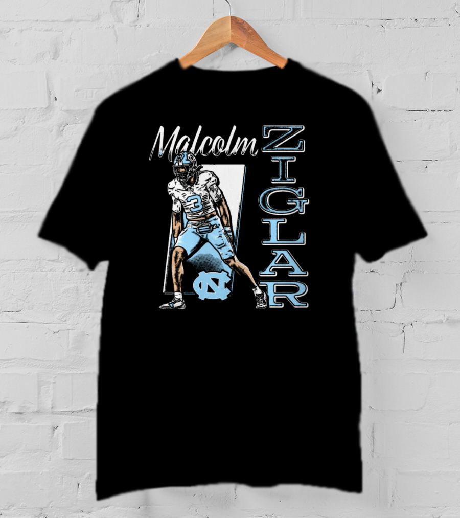 Malcolm Ziglar North Carolina Tar Heels Football Player UNC T-Shirt