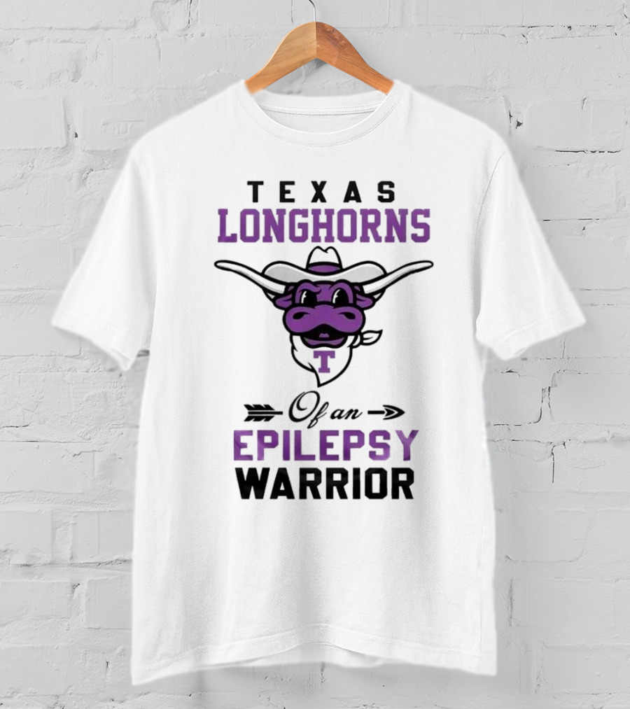 Texas Longhorns Epilepsy Warrior Cow Mascot T-Shirt