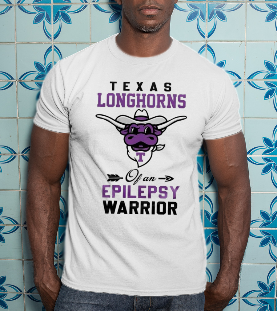 Texas Longhorns Epilepsy Warrior Cow Mascot T-Shirt