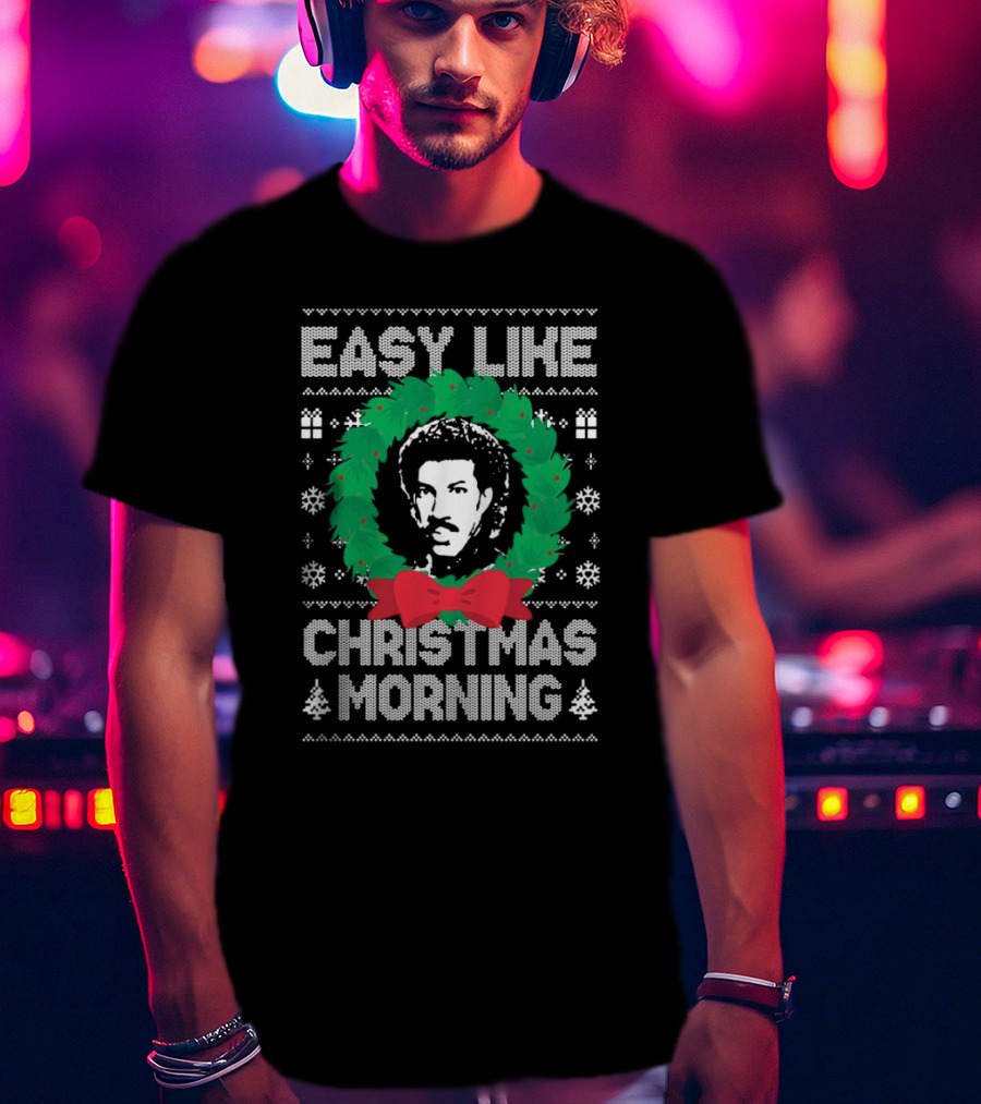 Easy Like Christmas Morning Lionel Richie Wreath T-Shirt