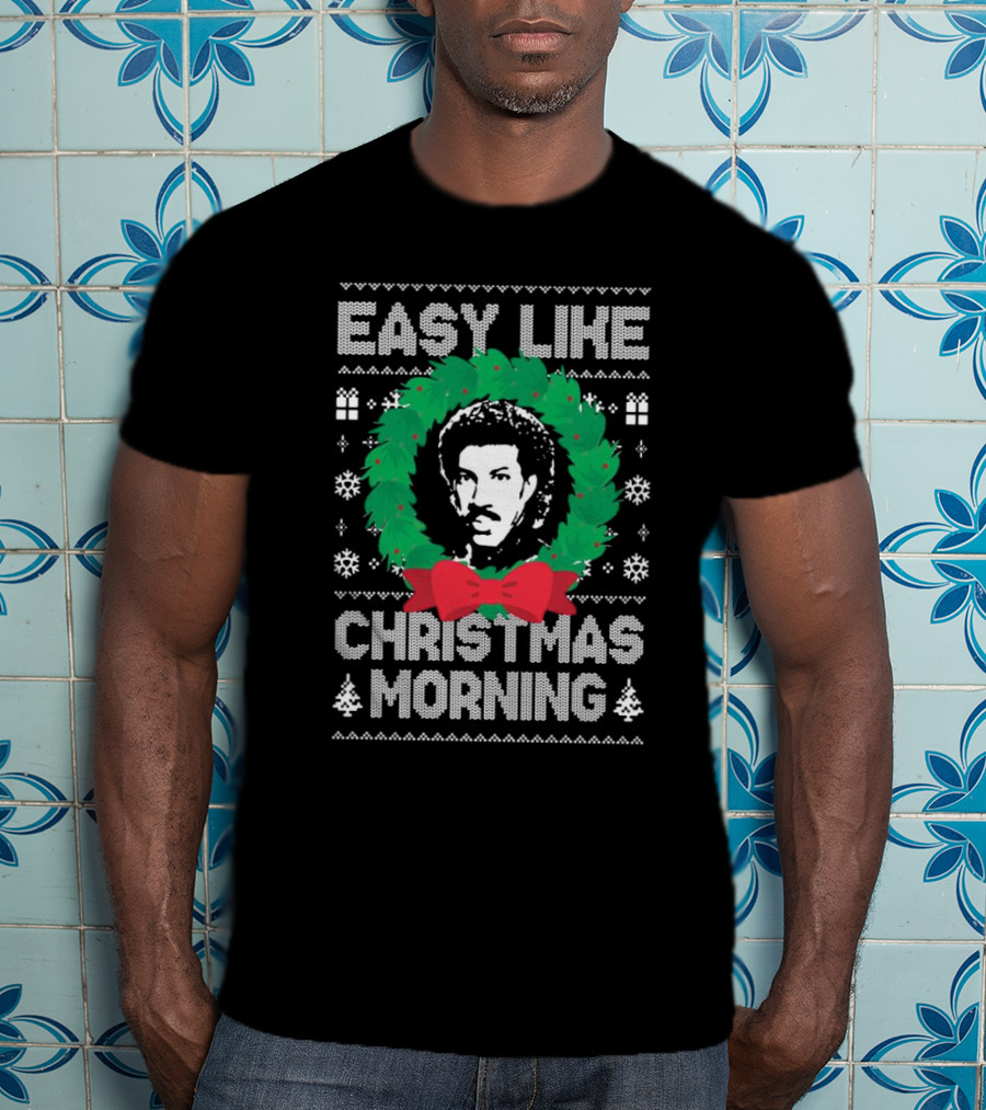 Easy Like Christmas Morning Lionel Richie Wreath T-Shirt