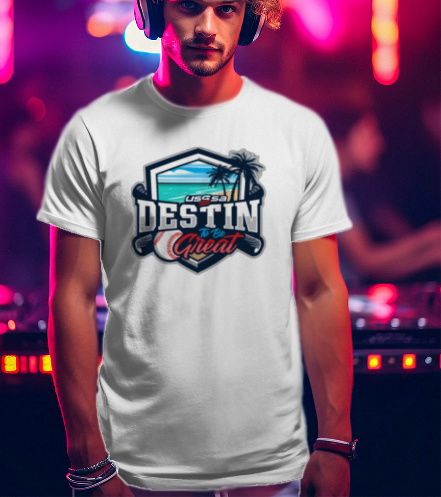USSSA Destin To Be Great Baseball Event With Beach And Palm Trees November 16-17 T-Shirt