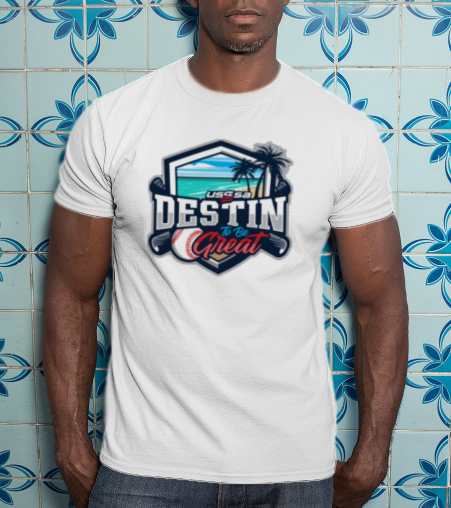USSSA Destin To Be Great Baseball Event With Beach And Palm Trees November 16-17 T-Shirt